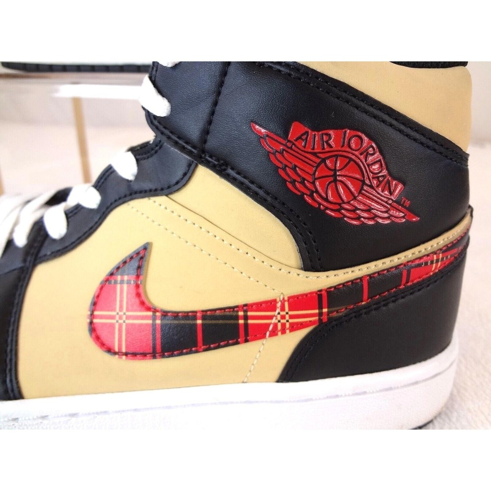 Nike Jordan 1 Mid SE Tartan‎ Swoosh, Ankle height, Men's 10.5 - Picture 5 of 9